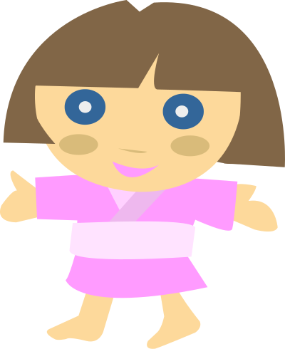 Japanese character girl clipart