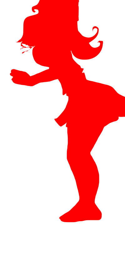 Japanese cheerleader silhouette clipart