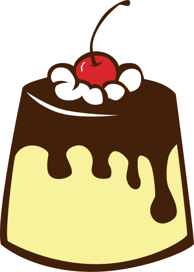 Japanese Crème Caramel Pudding clipart