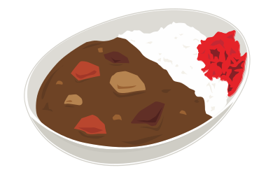 Japanese Curry and Rice Isolated clipart