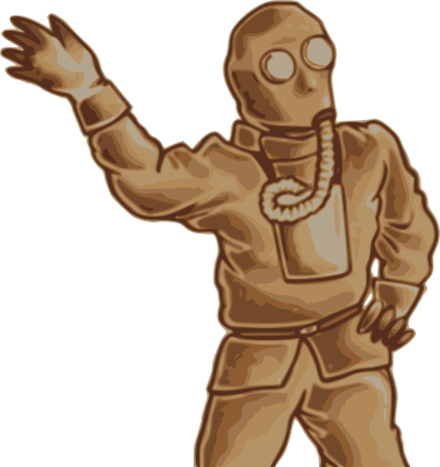 Japanese Gas Mask Man clipart