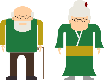 Japanese Grandparents clipart