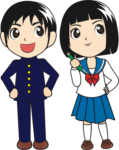Japanese Students clipart