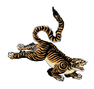 Japanese tiger clipart