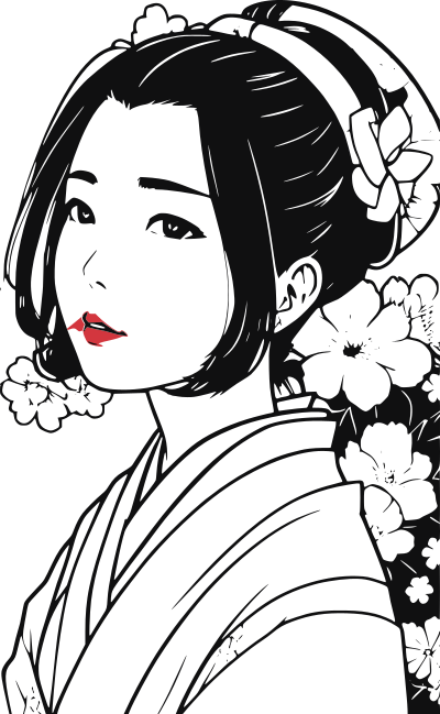 Japanese woman clipart