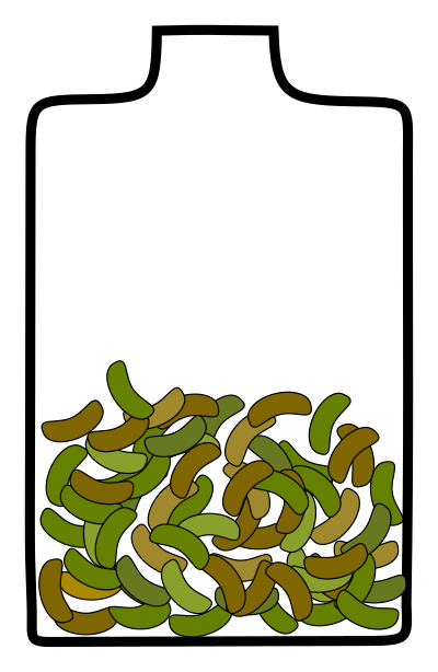 Jar with beans clipart