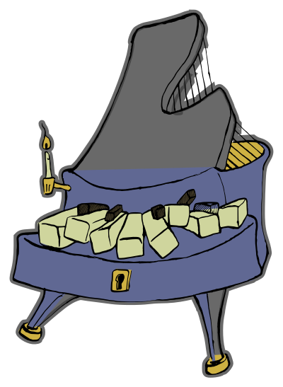 Jazz Piano - Isolated clipart