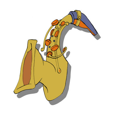 Jazz Saxophone - Isolated clipart