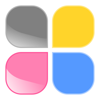 Jelly buttons - square with rounded corners clipart
