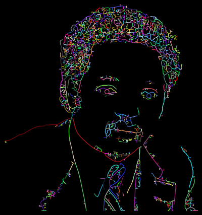 Jesse Jackson Portrait Line Art Prismatic clipart