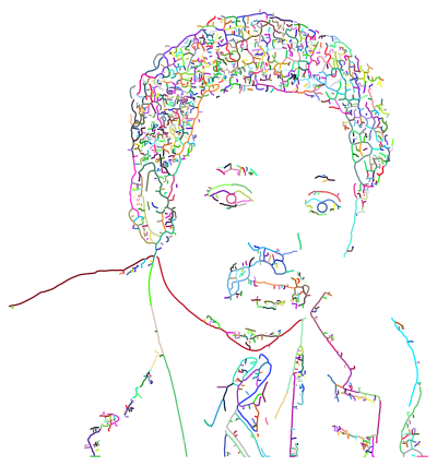 Jesse Jackson Portrait Line Art Prismatic No BG clipart