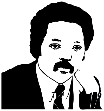Jesse Jackson Portrait Silhouette clipart