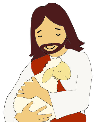 Jesus Christ And Lamb clipart