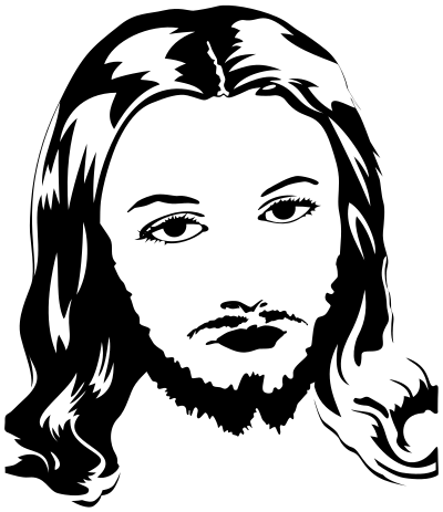 Jesus Christ Face Silhouette clipart