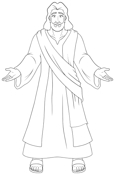 Jesus Christ Line Art By jeffjacobs1990 clipart