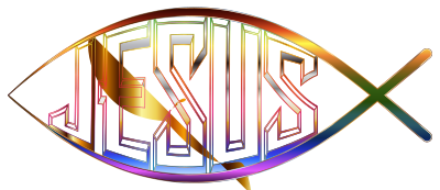 Jesus Fish Chromatic No Background clipart