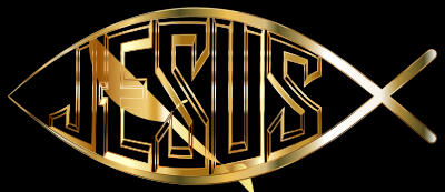 Jesus Fish Gold clipart