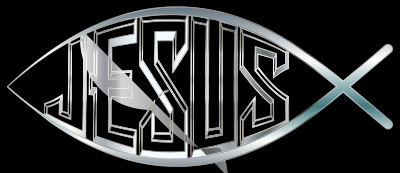 Jesus Fish Silver clipart