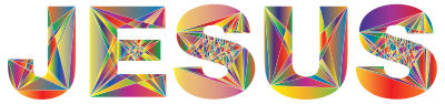 Jesus Geometric Typography clipart