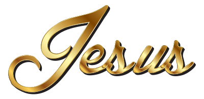 Jesus Gold Typography clipart