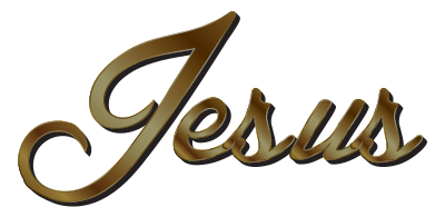 Jesus Gold Typography Enhanced clipart