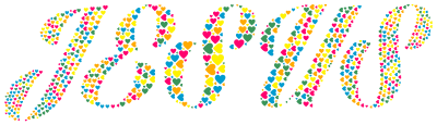 Jesus Hearts Typography clipart