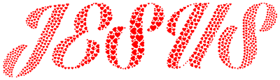 Jesus Hearts Typography Red clipart
