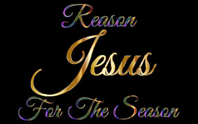 Jesus Reason For The Season Typography clipart