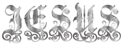 Jesus Typography Lines clipart