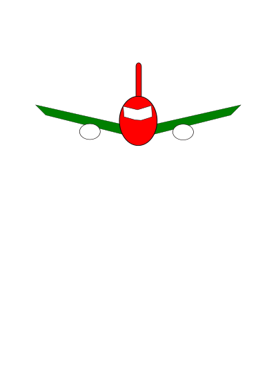 Jet front view clipart