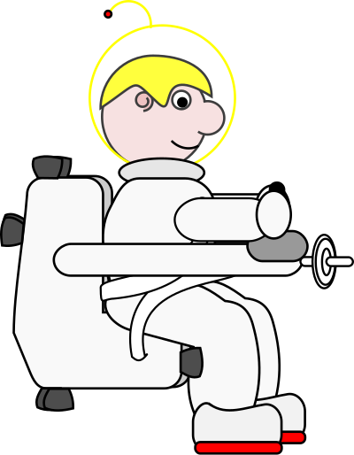 Jet pack jack with thrusters off clipart