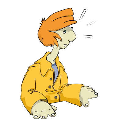 Jeune homme etonne - surprised young man clipart