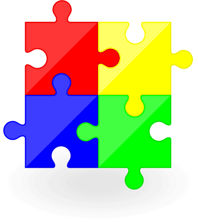 Jigsaw puzzle pieces clipart