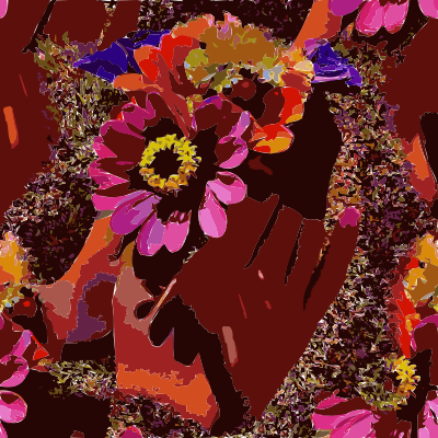 Jill Flowers Seamless Tile clipart