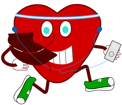 Jogging Heart clipart