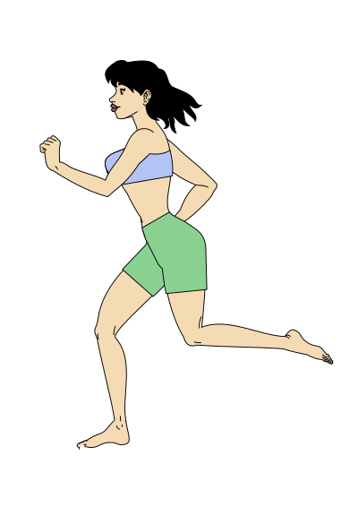 Jogging Woman clipart