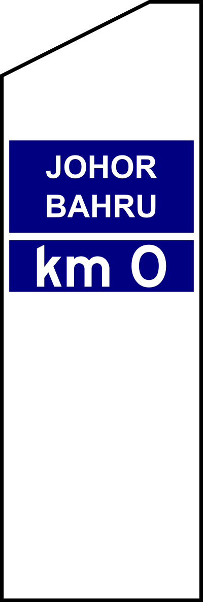 Johor Bahru Kilimetre Zero Marker clipart