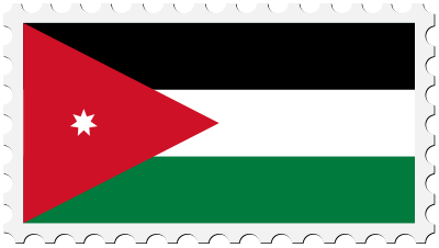 Jordan flag stamp clipart