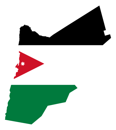 Jordan Map Flag clipart