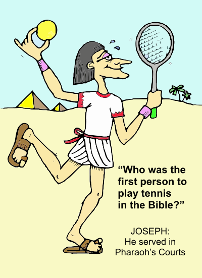 Joseph playing Tennis clipart