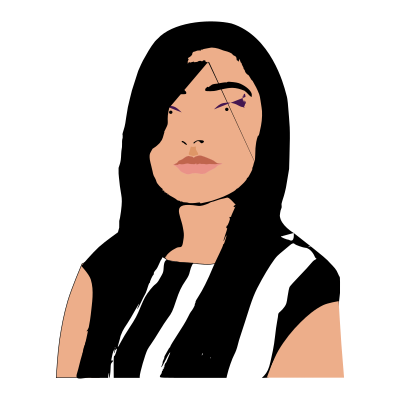 Jovencita vectorizada clipart