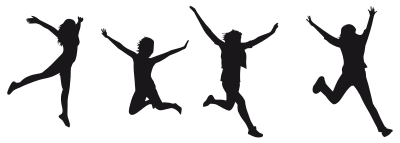 Joy Jumping Silhouette 2 clipart
