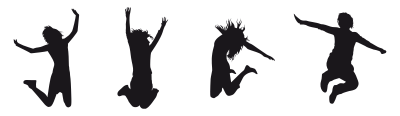 Joy Jumping Silhouette clipart
