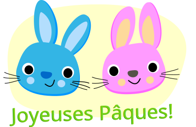 Joyeuses Pâques - Lapins clipart