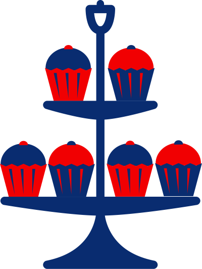 Jubilee cake stand blue clipart