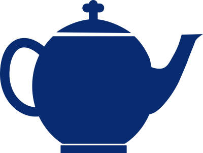 Jubilee tea pot blue clipart