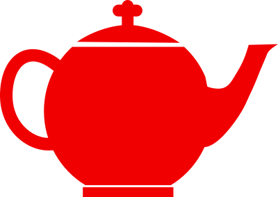 Jubilee tea pot red clipart
