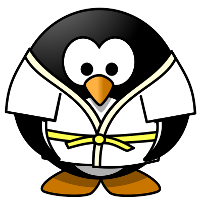 Judo Penguin clipart