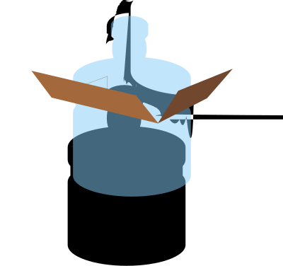 Jug in a box clipart