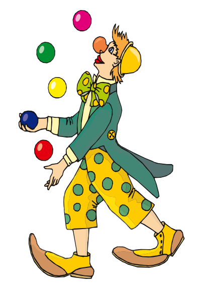 Juggler clown clipart